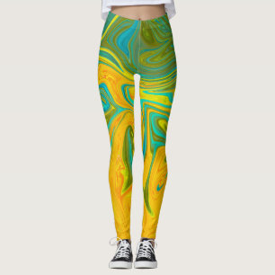 Leggings Naranja verde negro neón amarillo trendy