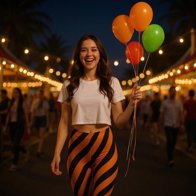 Leggings Naranja y banda negra (Subido por el creador)
