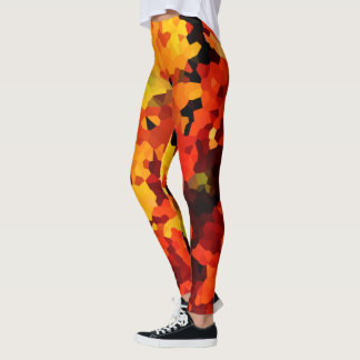 Leggings Naranja y girasoles amarillos