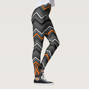 Leggings Naranja Zig Zag con cinta de opciones