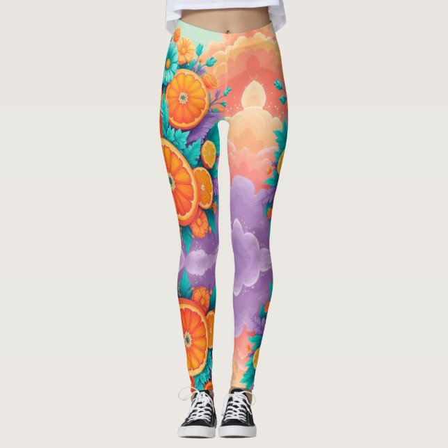 Leggings Naranjas coloridos (Anverso)