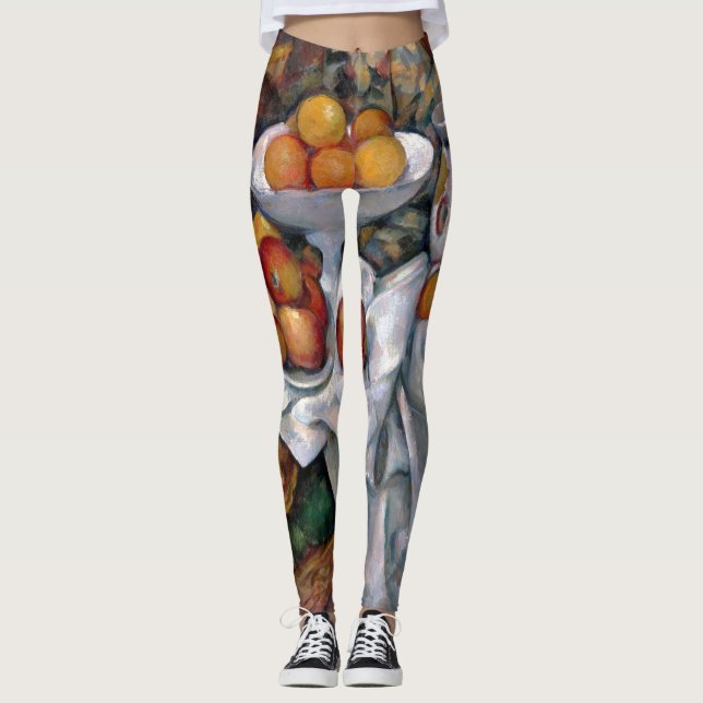 Leggings Naranjas de la vida: Paul Cezanne Pining Art (Anverso)