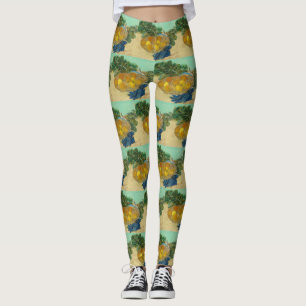 Leggings Naranjas y Lemons con guantes azules de Van Gogh
