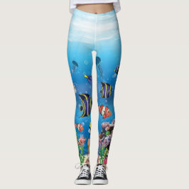 Leggings Natación de peces tropicales