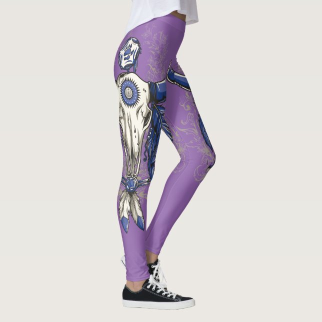 Leggings Nativo americano BuLL SKULL (Derecha)