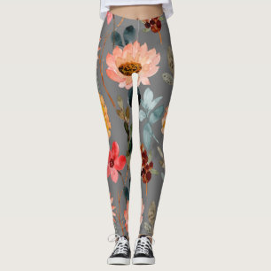 Leggings Naturaleza coloreada de las flores acuáticas