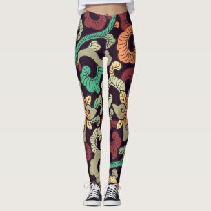Leggings Naturaleza de Boho floral, insectos de estilo zen 