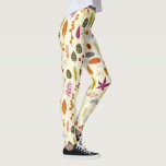 Leggings Naturaleza de los bosques<br><div class="desc">Hojas otoñales,  bayas,  conos de pino y todo tipo de parajes naturales de bosques. Arte original de Nic Squirrell.</div>