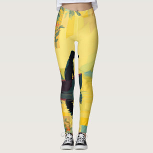 Leggings Naturaleza Minimalista Labrador Negro Canoa
