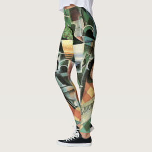Leggings Naturaleza muerta con mantel a cuadros de Juan Gri