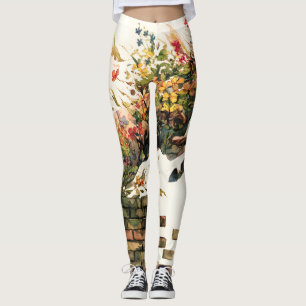 Leggings Naturaleza Salto de Caballos Botánicos Florales
