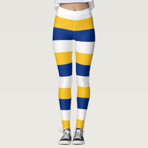 Leggings Nauru Bandera Nacional Colores horizontales a raya