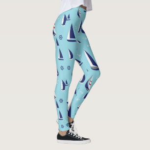 Leggings Náutica Náutica Patrón Aventura Navegante Oceánica