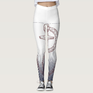 LEGGINGS NAUTICAL DESIGN WITH ANCOR  INVITATION