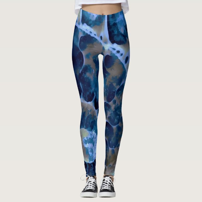 Leggings nautilus azul eléctrico (Anverso)