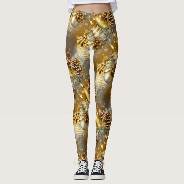 Leggings Navidad/Años Nuevos de polainas del fiesta (Anverso)