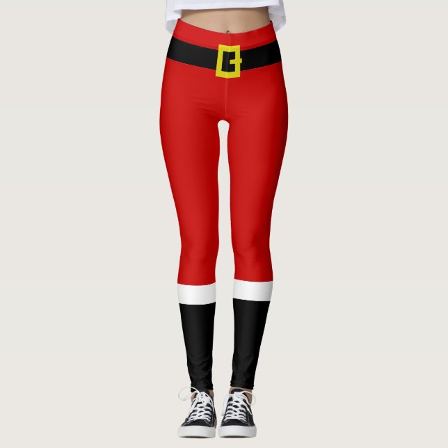 Leggings Navidad del ~ del juego de Santa divertido (Anverso)