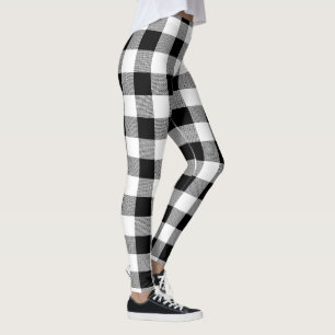Leggings Navidad del modelo de la tela escocesa del búfalo
