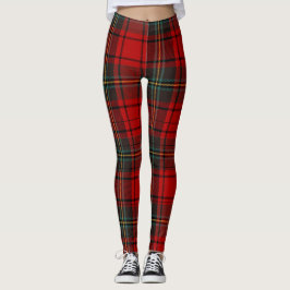 Leggings Navidad del Patrimonio Rojo Tartán Escocés 