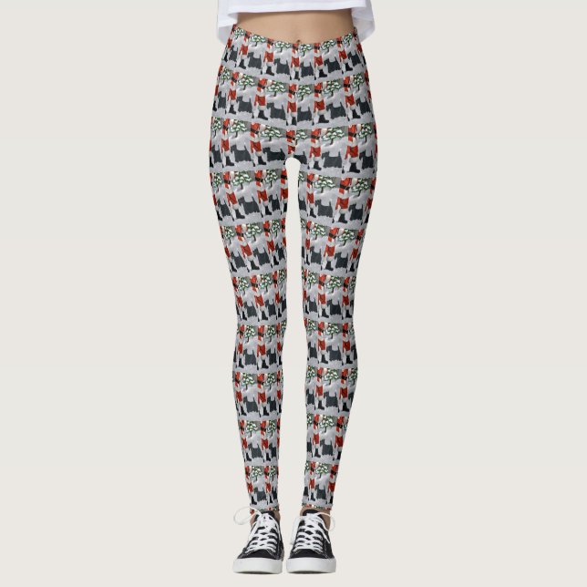 Leggings Navidad del Terrier Escocés  (Anverso)