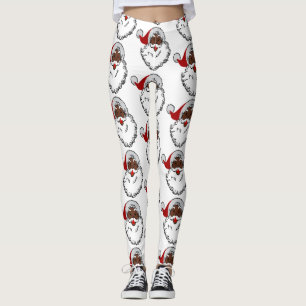 Leggings navidad negro santa claus