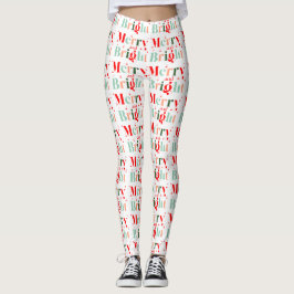Leggings Navidad Retro Alegre y Brillante