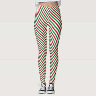Leggings Navidades a rayas de caña de caramelo