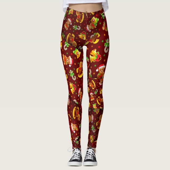 Leggings Navidades Adorables Teddy Bears & Toys [3D] Yoga (Anverso)