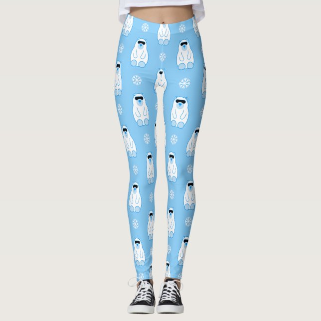 Leggings navidades azules copan el oso polar (Anverso)