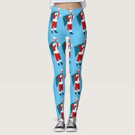 Leggings navidades azules de santa claus joe biden