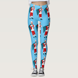 Leggings navidades azules de santa claus joe biden