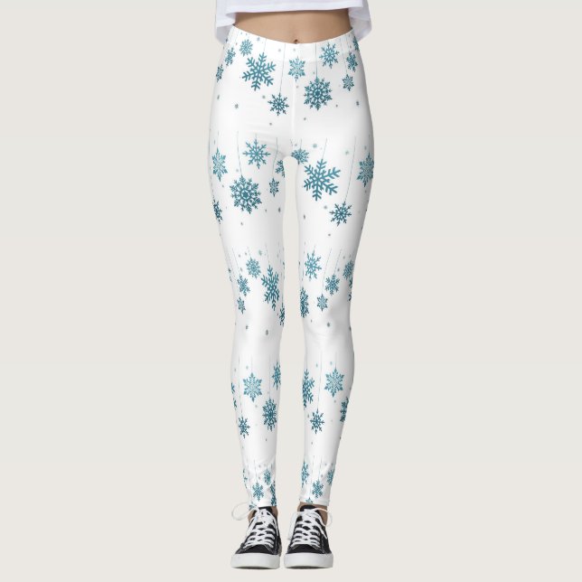 LEGGINGS **NAVIDADES AZULES SNOWFLAKES** (Anverso)