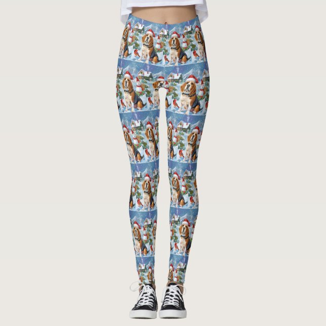 Leggings Navidades Beagle Dog Winter Wonderland Alegría (Anverso)