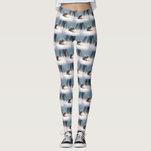 Leggings Navidades Beagle en invierno