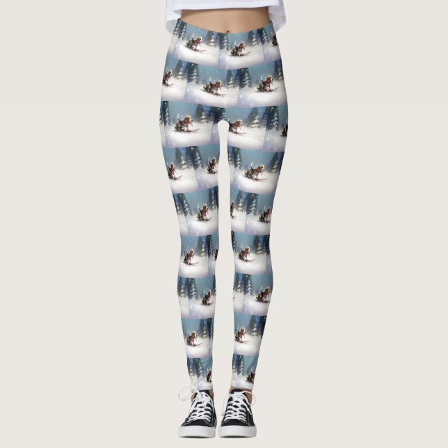 Leggings Navidades Beagle en invierno (Anverso)
