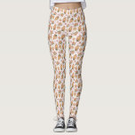 Leggings Navidades blancos del patrón de la casa de jengibr<br><div class="desc">Añade un acento festivo a tu equipo con estas leggings vacacionales. Cuentan con un patrón de Navidades acuáticos de una casa festiva de pan de jengibre decorada con latas de dulces,  hierbabuena,  caramelos y más. Estas leggings de Navidades serán perfectas como regalo de Navidades. Los elementos coincidentes están disponibles.</div>