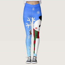 Leggings Navidades blancos Snowman