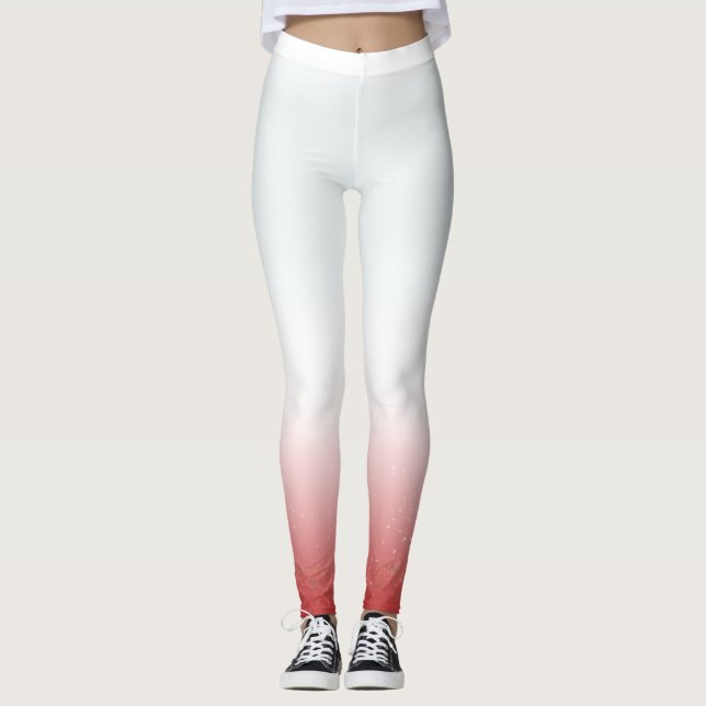 Leggings Navidades blancos y rojos caprichosos (Anverso)