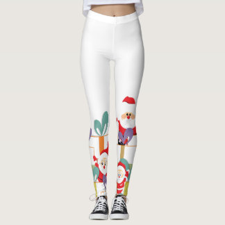 Leggings Navidades burlan regalos de Santa Claus