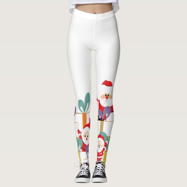 Leggings Navidades burlan regalos de Santa Claus (Anverso)