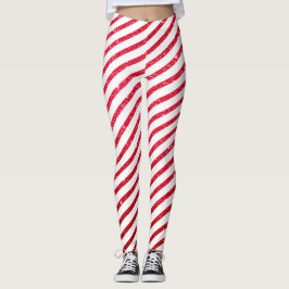 Leggings Navidades Candy Cane Purpurina vacaciones desnudas