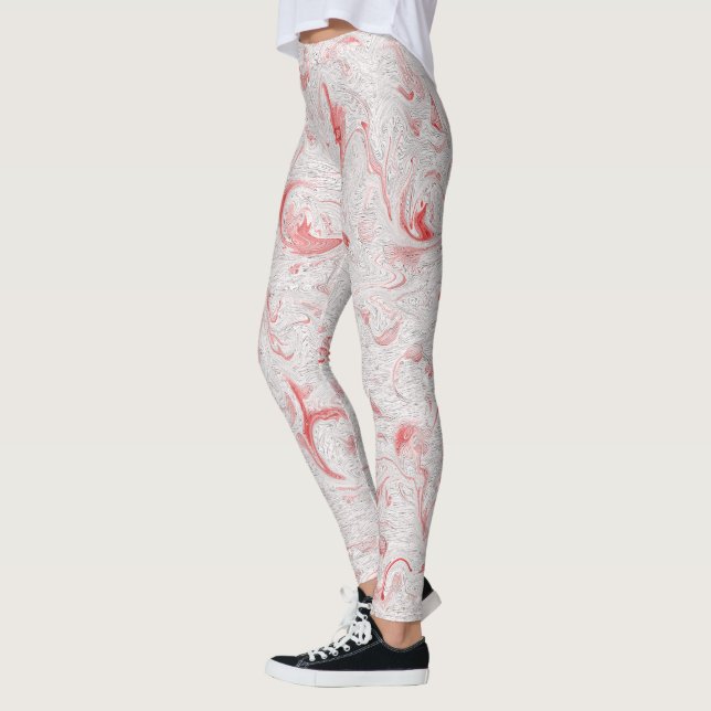 Leggings Navidades Candy Cane Rojo y franja blanca (Izquierda)