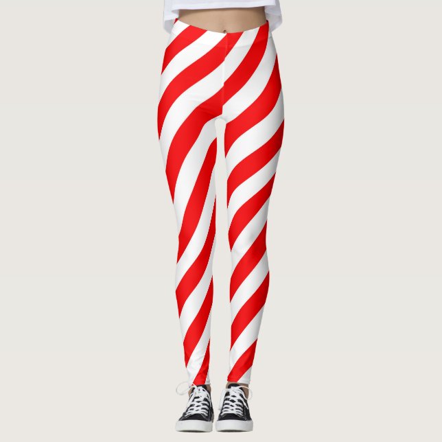 LEGGINGS NAVIDADES CANDY RED WHITE XMAS GIFT (Anverso)