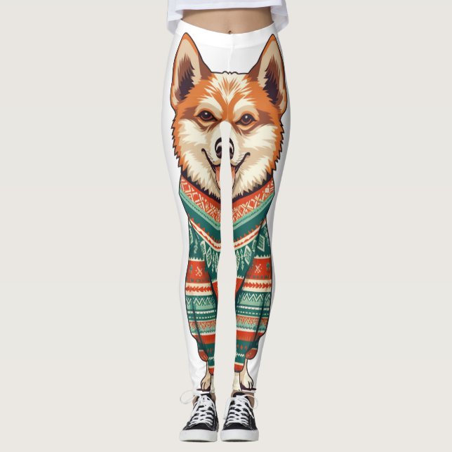 Leggings Navidades con suéter acogedor (Anverso)