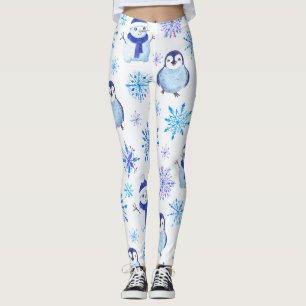 Leggings Navidades Copos de nieve, hombres de nieve y pingü