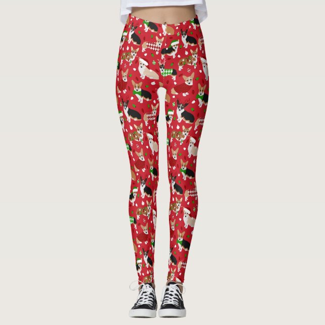 Leggings Navidades Corgi Dogs (Anverso)