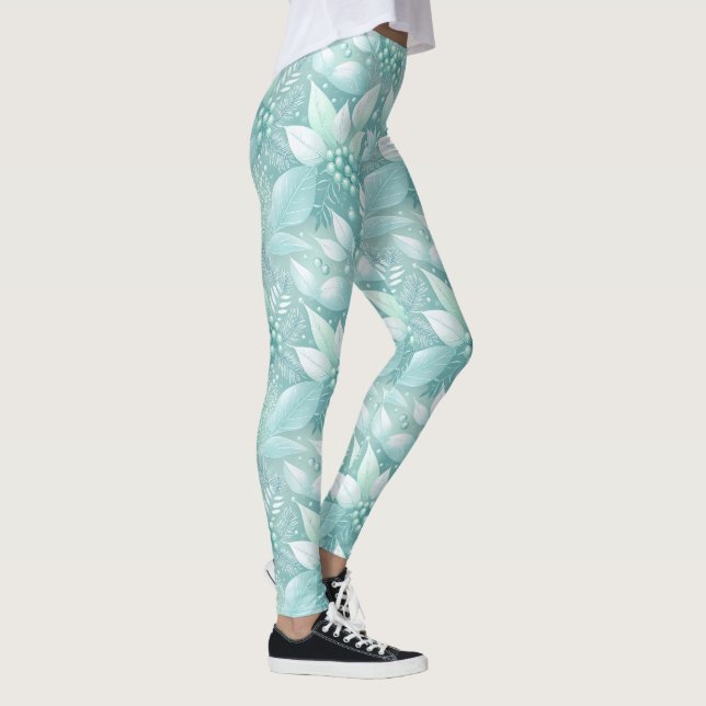 Leggings Navidades costeros Foliage Berries Pattern#7 ID100 (Derecha)