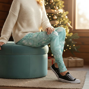 Leggings Navidades costeros Foliage Berries Pattern#7 ID100