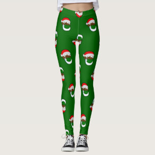 Leggings navidades cóvidos mascarilla santa negra