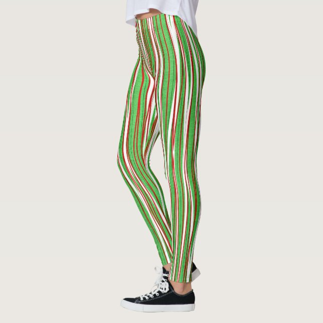 Leggings Navidades Crisscross, rojo y verde (Izquierda)